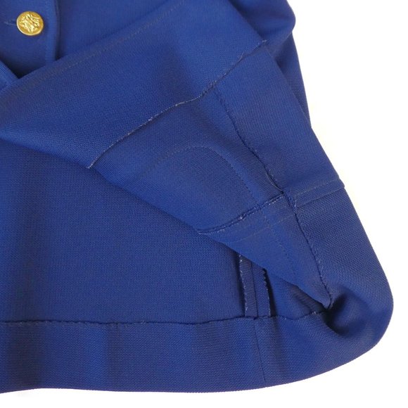 Vintage Bodin Knits Top Vest Queen Ann Neckline Gold Crest Buttons Double Knit M - Picture 7 of 8